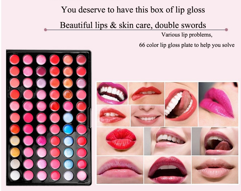 Colors 66 Beauty Make Up Lipsticks Lip Gloss Moisturizer Shimmer Lipstick Palette Maquiagem Moisturizer Lip Gloss stick_voghion.com