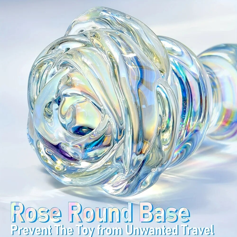 Glas faarweg Rous Ronn Basis a 4 Gradient Perlen Butt Plug Anal Expander Masturbatioun Sexspillsaach fir Fraen_voghion.com