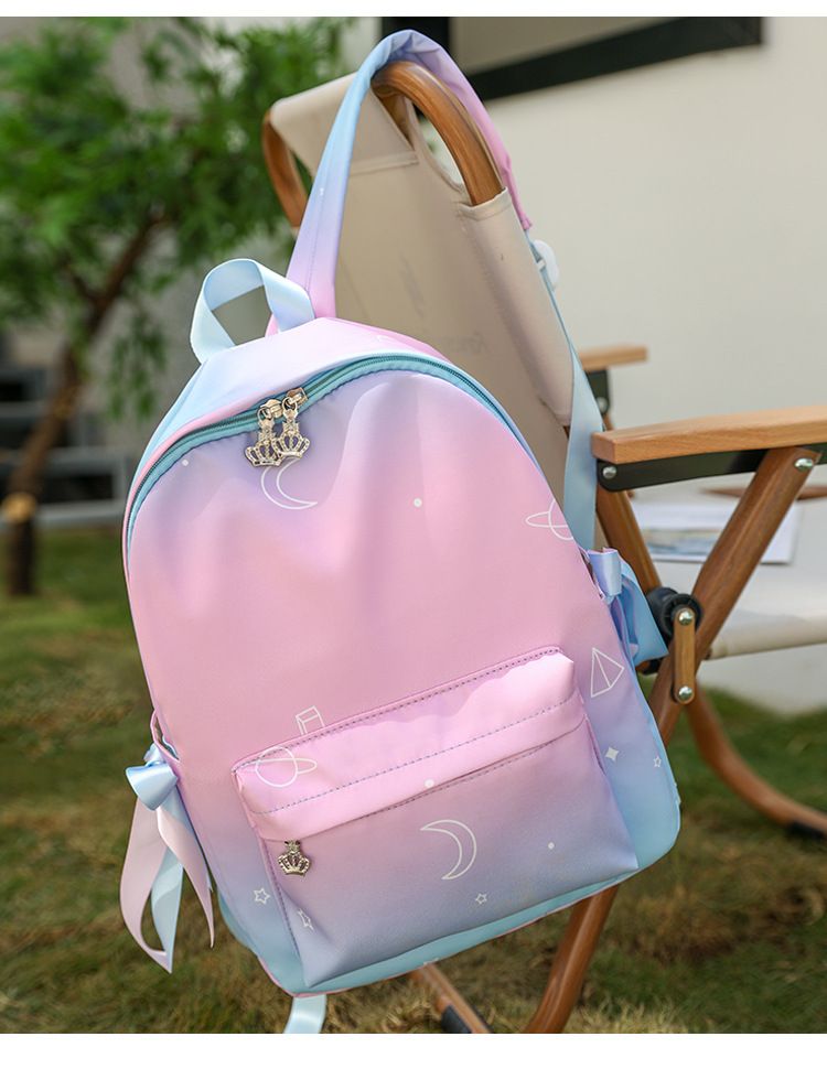 Can make patterned new romantic starry sky cute elementary school backpack, simple large capacity backpack_voghion.com