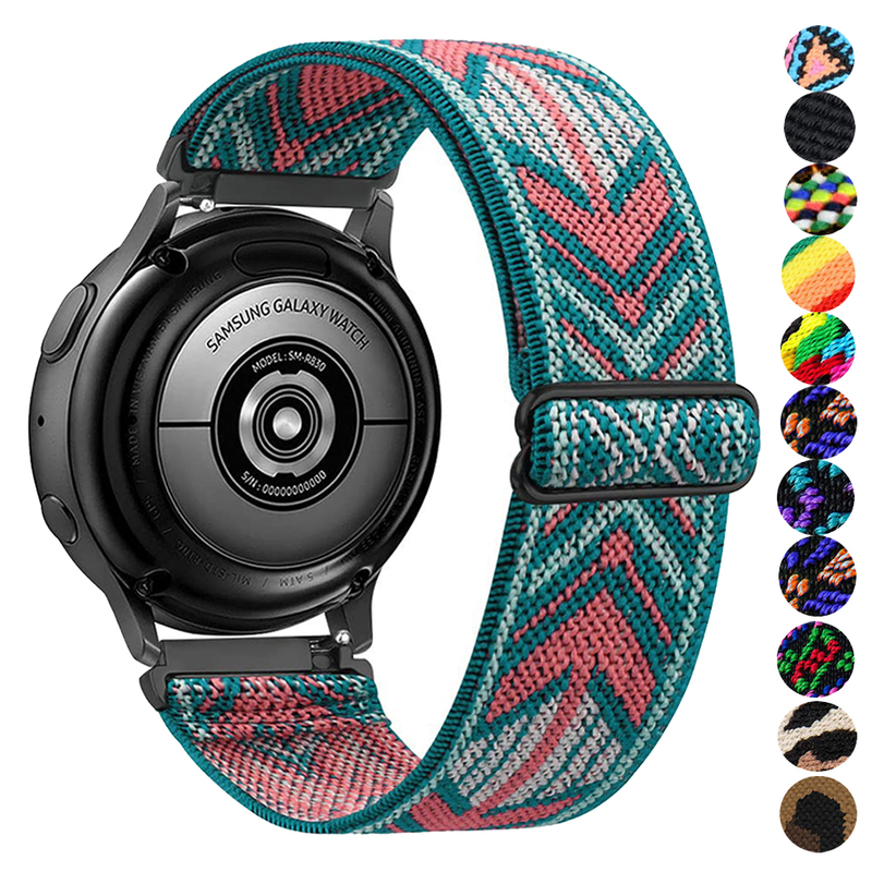 Cinturino 20mm 22mm per orologio Samsung Galaxy 4/classico/46mm/Active 2/Gear S3/5/5 pro 44mm 40mm cinturino elastico in nylon Huawei GT 2/3 Pro_voghion.com