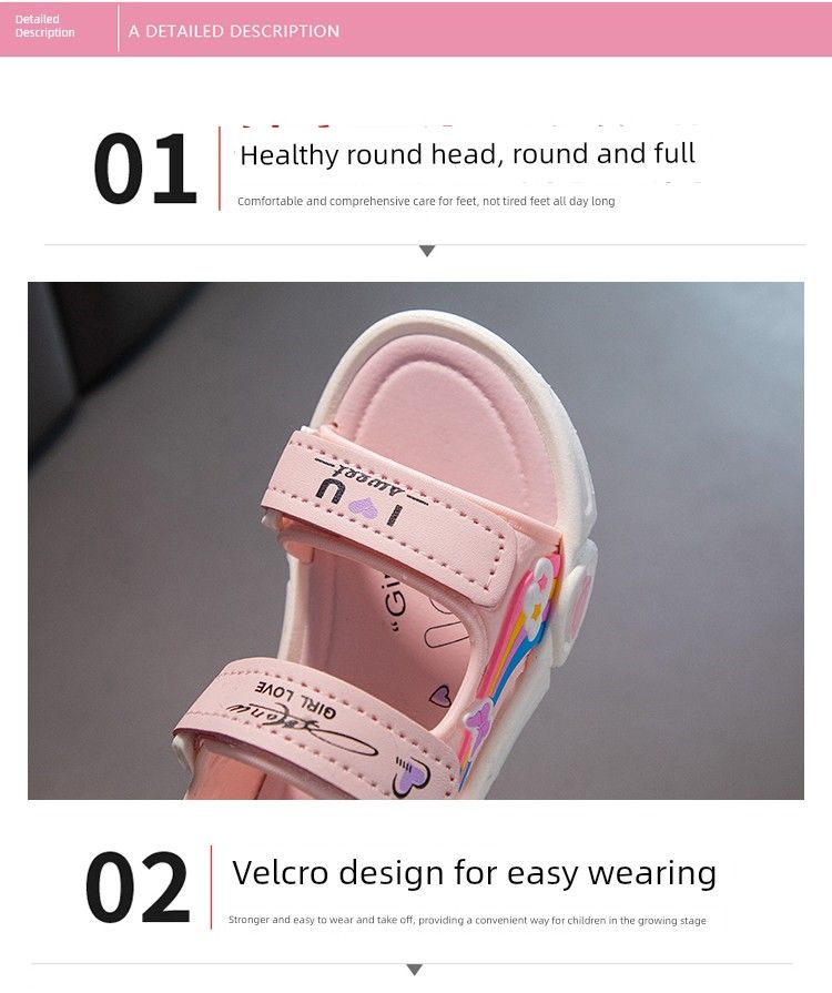 Girl Summer Princess Cute Soft Bottom Sandals_voghion.com