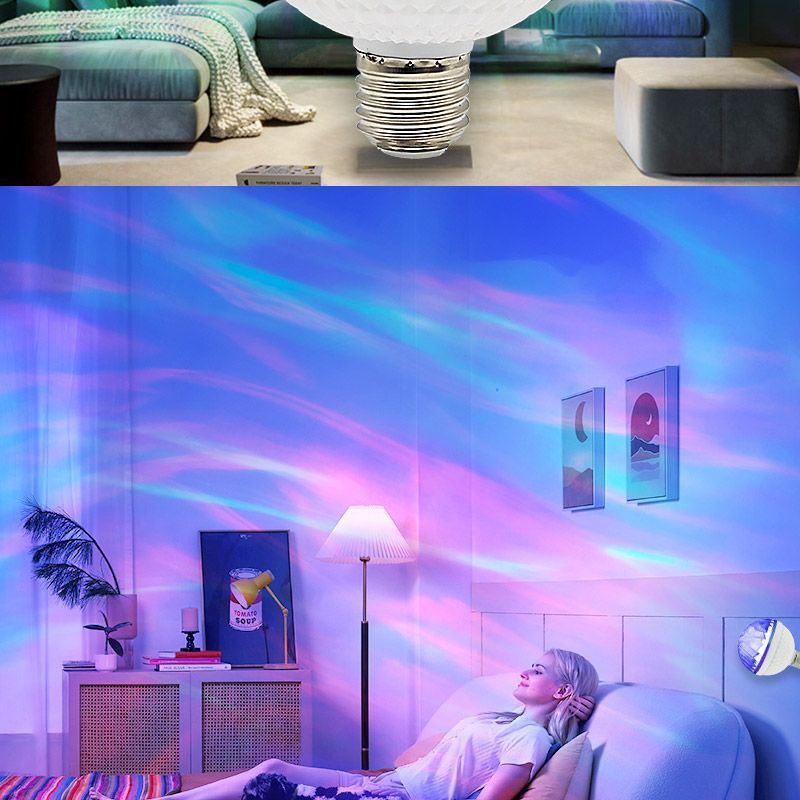 Nuova lampada proiettore LED per atmosfera aurora boreale con attacco E27, lampadina creativa per decorazioni da palcoscenico colorate per celebrità di Internet_voghion.com