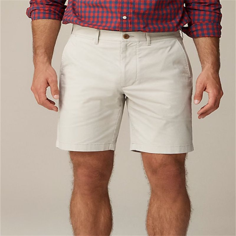 Short d'été ample et décontracté pour homme, couleur unie, avec poches inclinées, taille moyenne_voghion.com