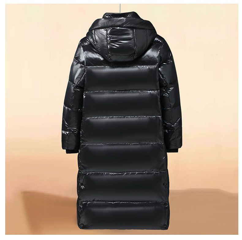 Herrenbekleidung Neue Winter-Daunenjacke für Herren, mittellang, Paar, schwarz-goldene und weiße Gänsedaunenjacke, verdickter knielanger Wintermantel, trendig, warm_voghion.com