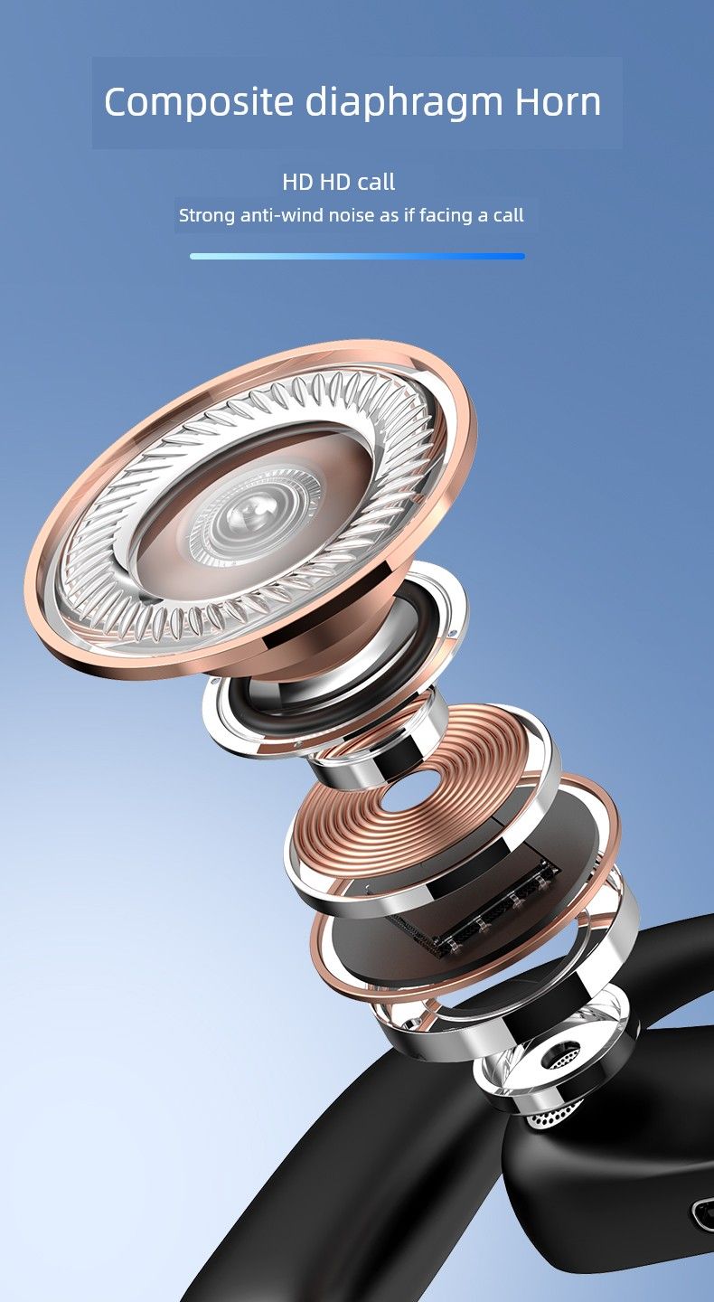 2025 New Arrival Open Bluetooth Headset Wireless Hook Gas Conduction Ultra-Long Life Battery Single Ear Business Android_voghion.com