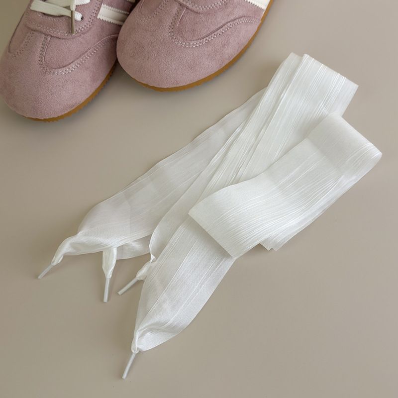 Sweet Ribbon Shoelaces Organza Chiffon Colorful Lace Ballet Style Sneakers Canvas Shoes Women's Shoelaces_voghion.com