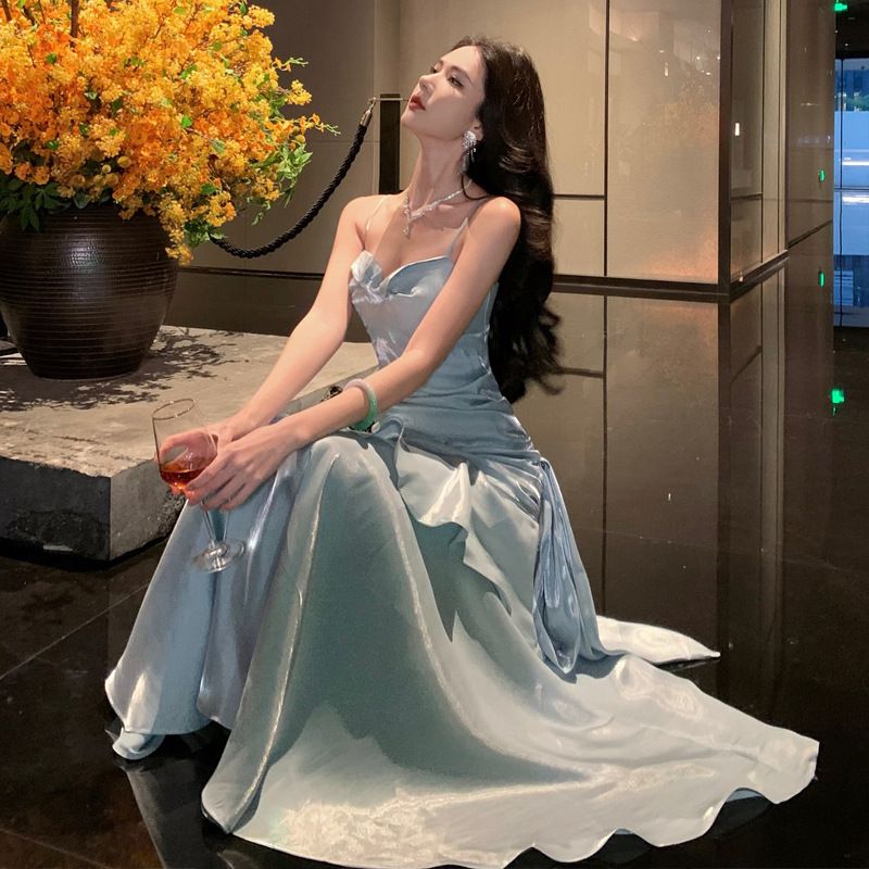 Meerjungfrau-Prinzessin mit Rüschen und High-End-Träger, lila, für die Zeremonie zum Erwachsenwerden, Bankettkleid, Geburtstagspartykleid_voghion.com