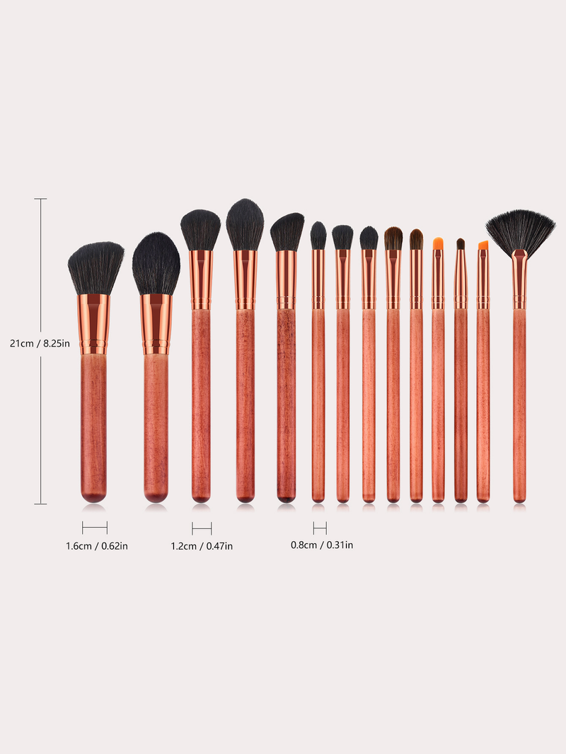 14-teiliges Make-up-Pinselset in Mahagonifarbe, Gesichts-Make-up-Pinsel FINDCOLOR Direktverkauf ab Werk_voghion.com