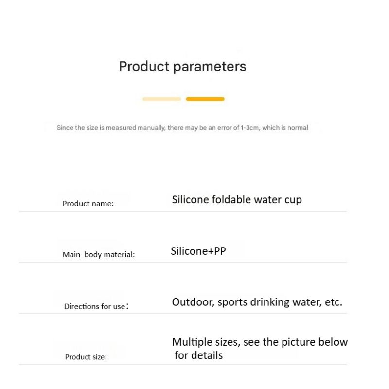 Faltbare Silikon-Wasserflasche, tragbar, auslaufsicher, Reise-Sportflasche, BPA-frei, faltbar, für Outdoor, Wandern, Camping, wiederverwendbar, leichte Flasche_voghion.com