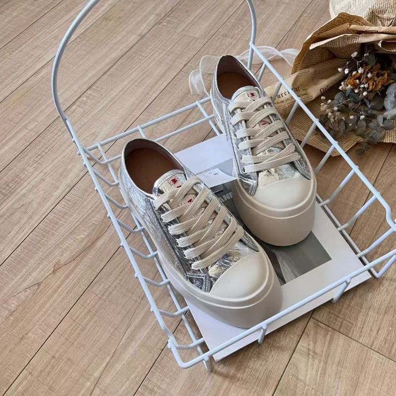 Big Toe Mary Jane 2024 Spring Genuine Velcro Platform Thick Sole Small Leather Single Shoes Height Increasing Casual_voghion.com