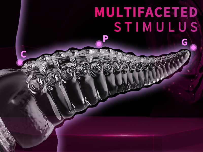 Crytal 7,5 pollici Realitic Tentacle Dildo stimolatore del clitoride Squid G Spot plug anale Maturbatore per le donne Me_voghion.com