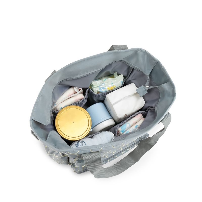 Aboutbaby Large Capacity 7-Piece Diaper Bag Set Multi-Functional Shoulder Tote With Spacious Compartments Stylish & Durable Polyester Travel Daily Use_voghion.com