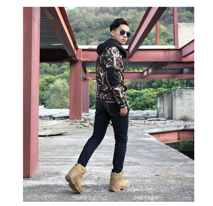 Große Größe Neue High-Top Outdoor Taktische Stiefel Wüstenstiefel Herren Warme Schneestiefel Wanderschuhe_voghion.com