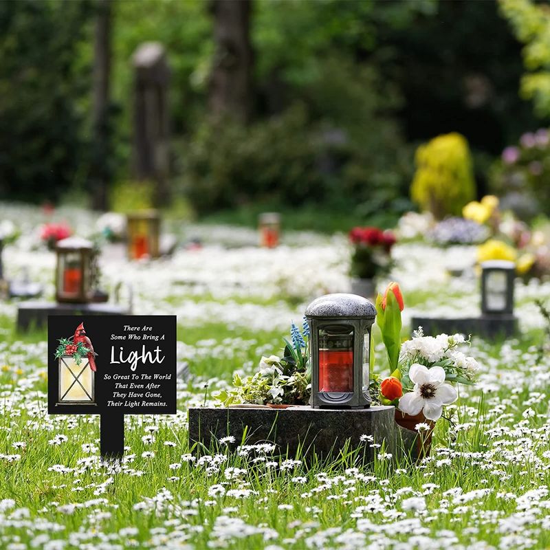 Monumento transfronterizo Lápida principal Placa del cementerio Cementerio de Red Bird Patio Decoración exterior_voghion.com