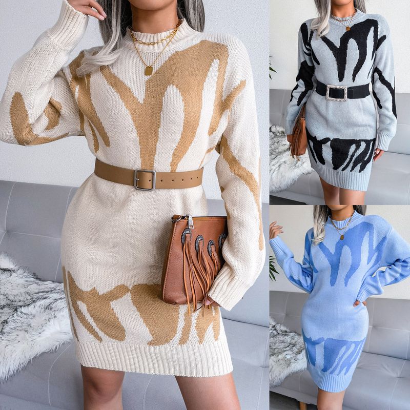 Maglione lavorato a maglia con motivo geometrico autunno inverno stile Y2K, moda donna_voghion.com