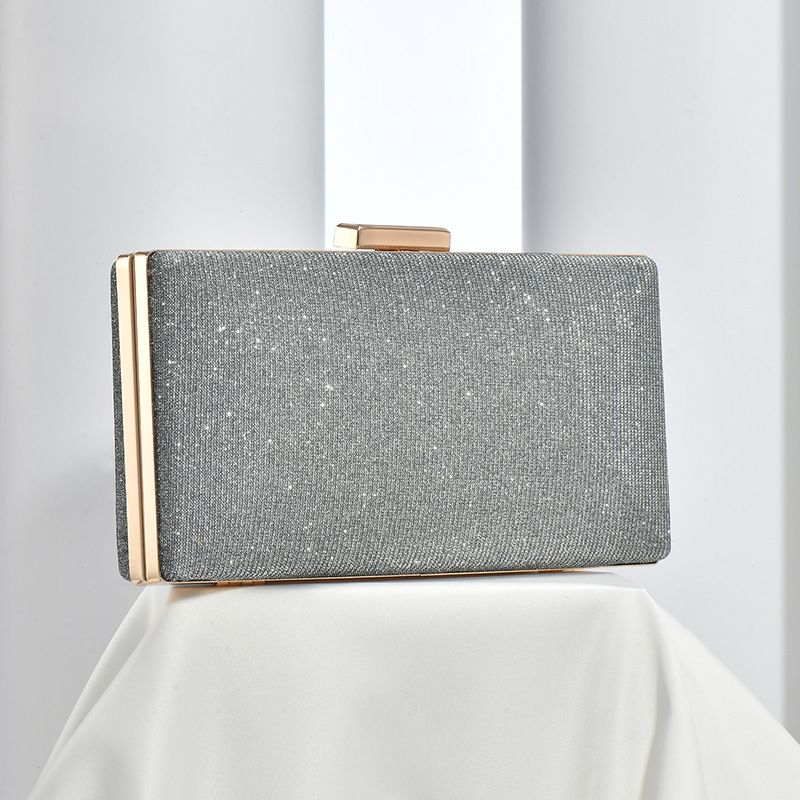 Borsa a tracolla semplice con clip scintillante, per sera, festa, matrimonio, damigella d'onore, banchetto_voghion.com