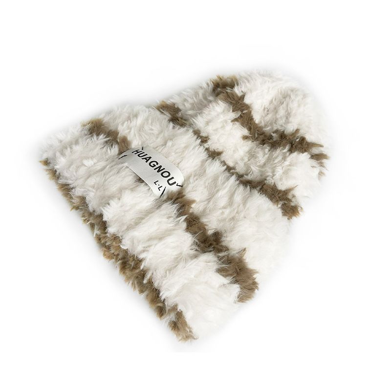 Cappello di lana da donna con etichetta Cat Brother, nuovo, lavorato a maglia, autunno inverno, caldo e spesso, in peluche, versione coreana_voghion.com
