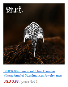 Beier 316L Stainless Steel Couple style Vegvisir Compass Pendant necklace Symbal Of Norse Runic BP8-985_voghion.com