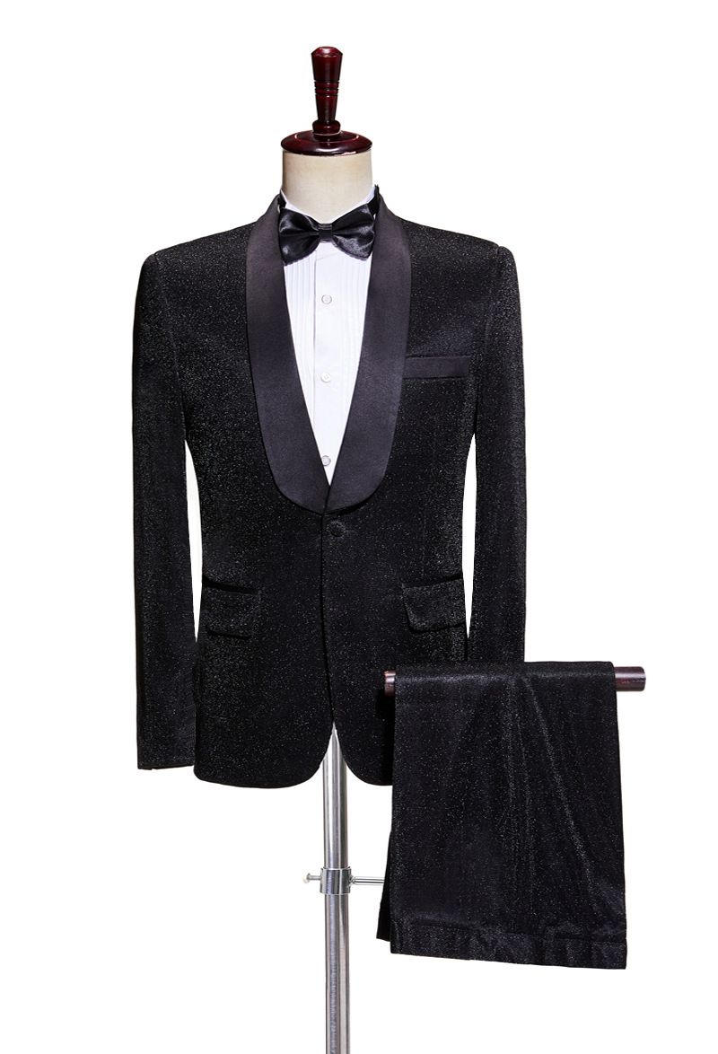 CT Host Green Fruit Collar Colorful Shiny Silk Suit Set Singer Stage Performance Costume Photo Studio Bar DJ Men's Formal_voghion.com