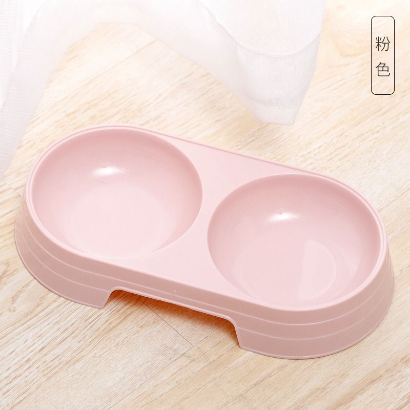 Star Fun Wassernapf für Hunde und Katzen, klein, doppelt, rosa/blau_voghion.com
