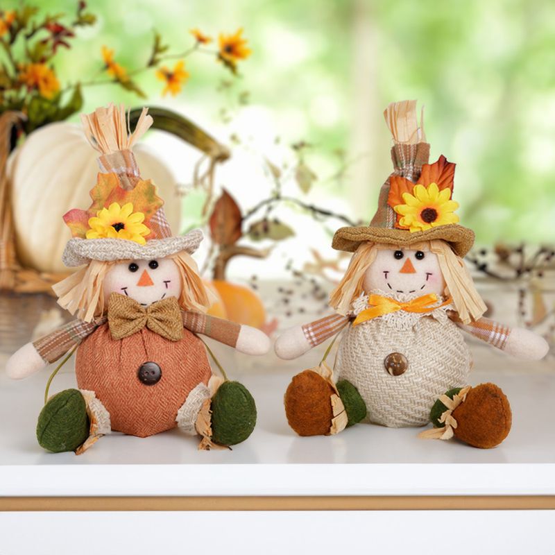 Neu Thanksgiving Ernte Saison für Jungen und Mädchen Scarecrow Anhänger Herbst Puppen Maple Leaf_voghion.com