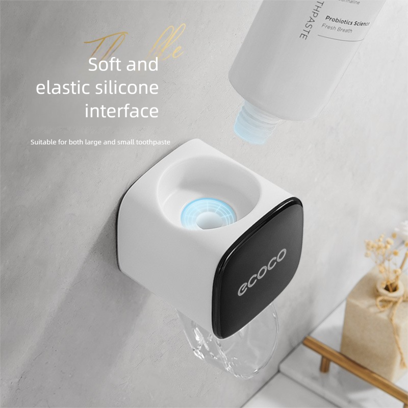 Dispensador automático de pasta de dientes, sistema de cepillado higiénico de un solo toque, montaje en pared, diseño de baño europeo, ahorro de espacio_voghion.com