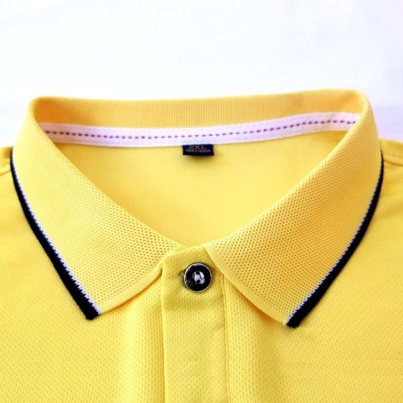 Schnell dréchent Sportpoloshirt fir Männer am Summer, dënn an schweessofwéckelend Hallefshirt, atmungsaktiv Revers_voghion.com