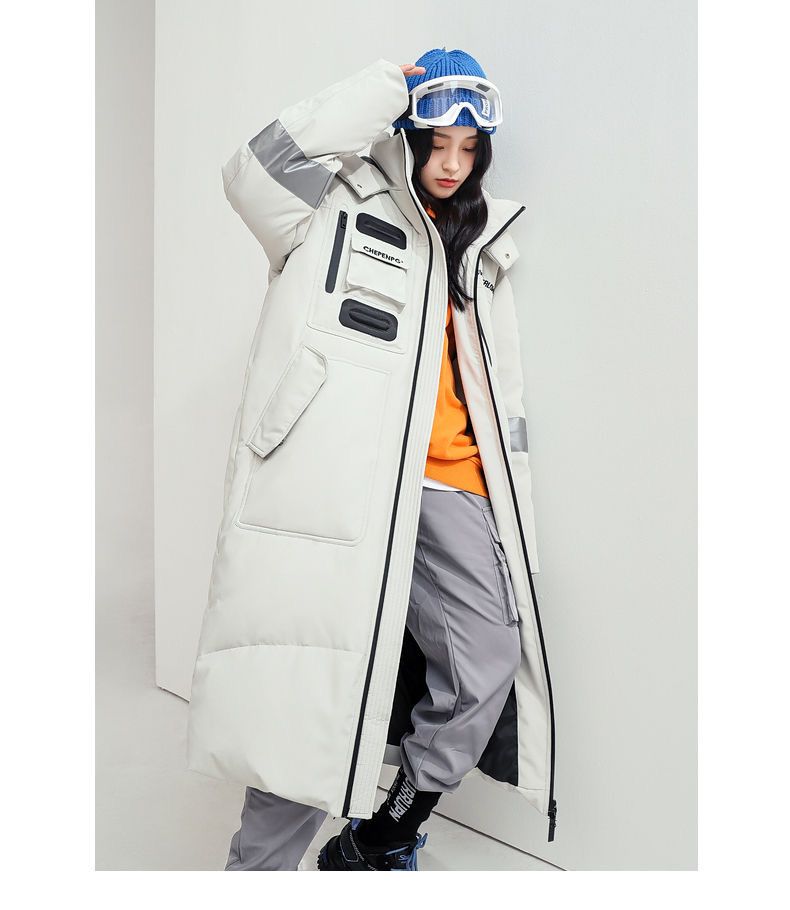 Men's Clothing Winter Long Down Coat Knee-Length Extreme Cold Weather Parka With 600FP White Duck Feather, Windproof Thickened Hooded Jacket_voghion.com