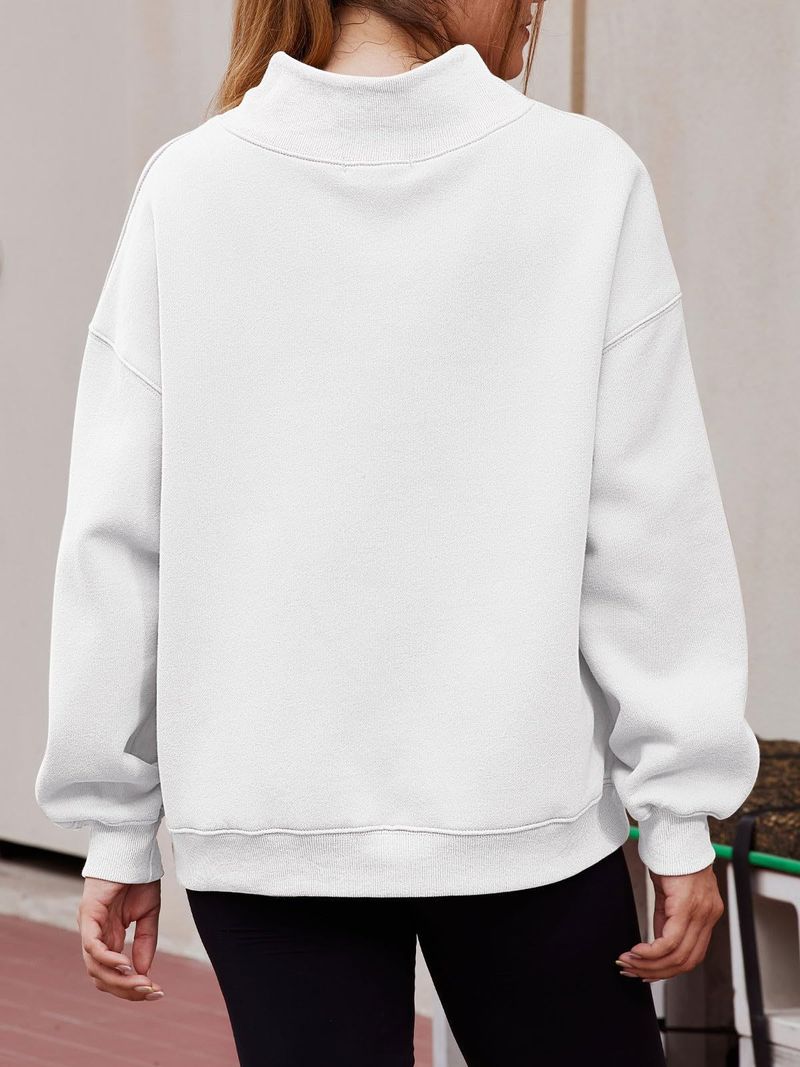 Women's sweatshirt long sleeve turtleneck pullover sweatshirt casual sweatshirt fleece top_voghion.com