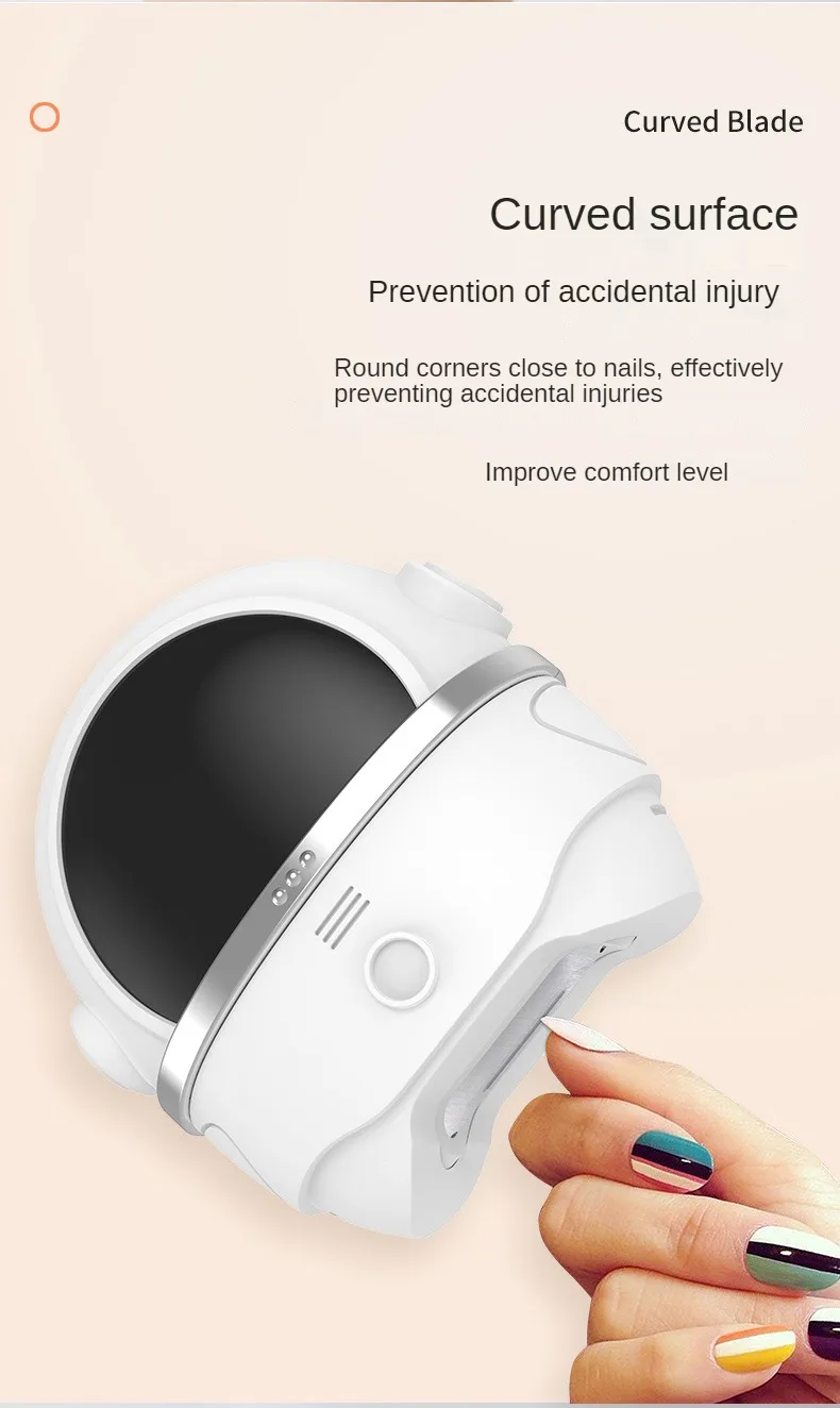 Elektrische Sicherheit 1 Automatische Fingernagelknipser Tragbarer Nageltrimmer Für Kinder Erwachsene Ältere Finger_voghion.com