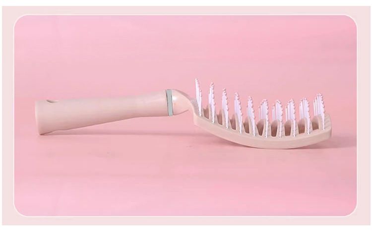 Macaron Big Bend Comb Hair Skin Massage Comb High Cranial Top Fluffy Comb Curly Hair Styling Comb Arc Nine Ribs Comb_voghion.com