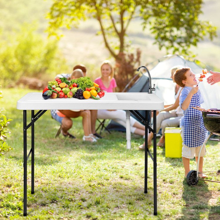 Folding Portable Fish Cleaning Cutting Table_voghion.com