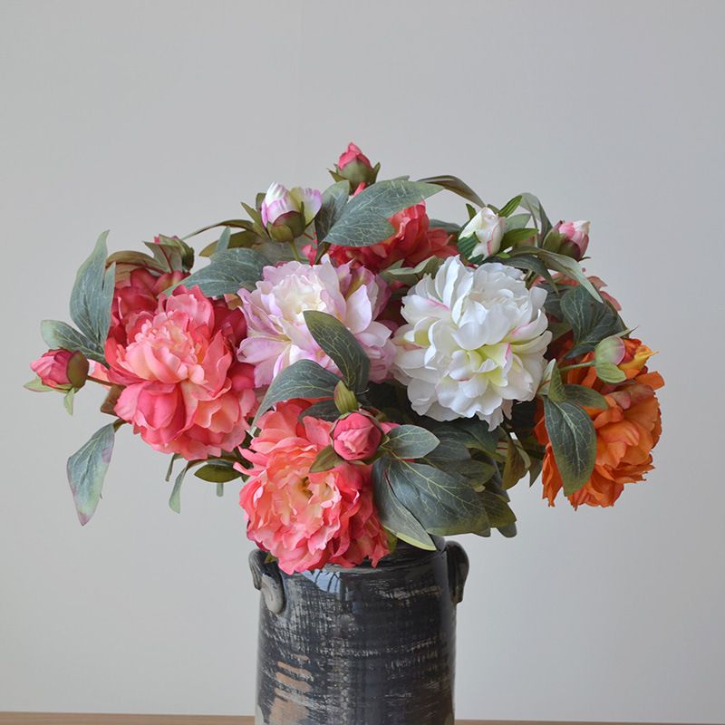 Tmall artificial flowers wholesale high-end peonies for hotel weddings and home artificial flowers big head peonies_voghion.com