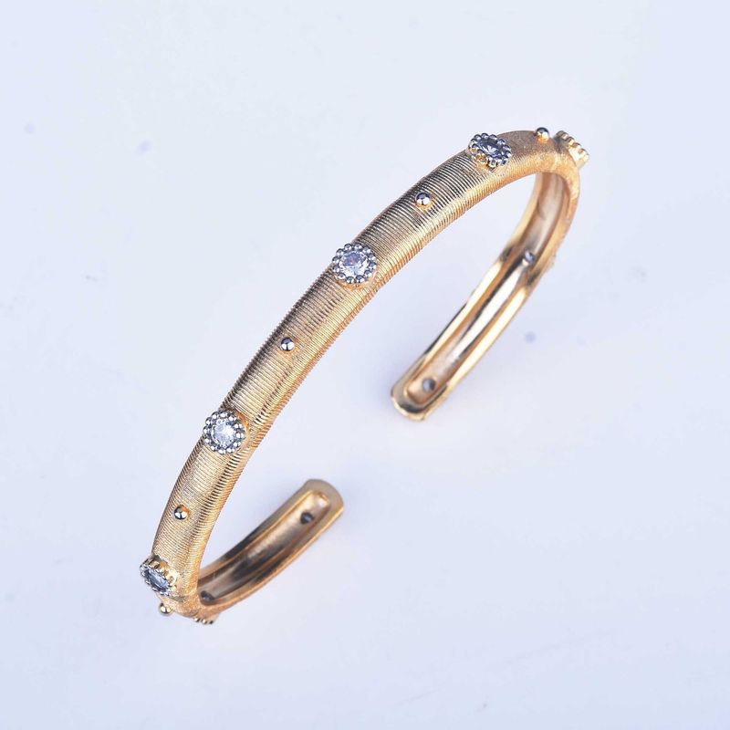 Koperen Retro Plating Inlay Geometrische Zircon Bangle_voghion.com