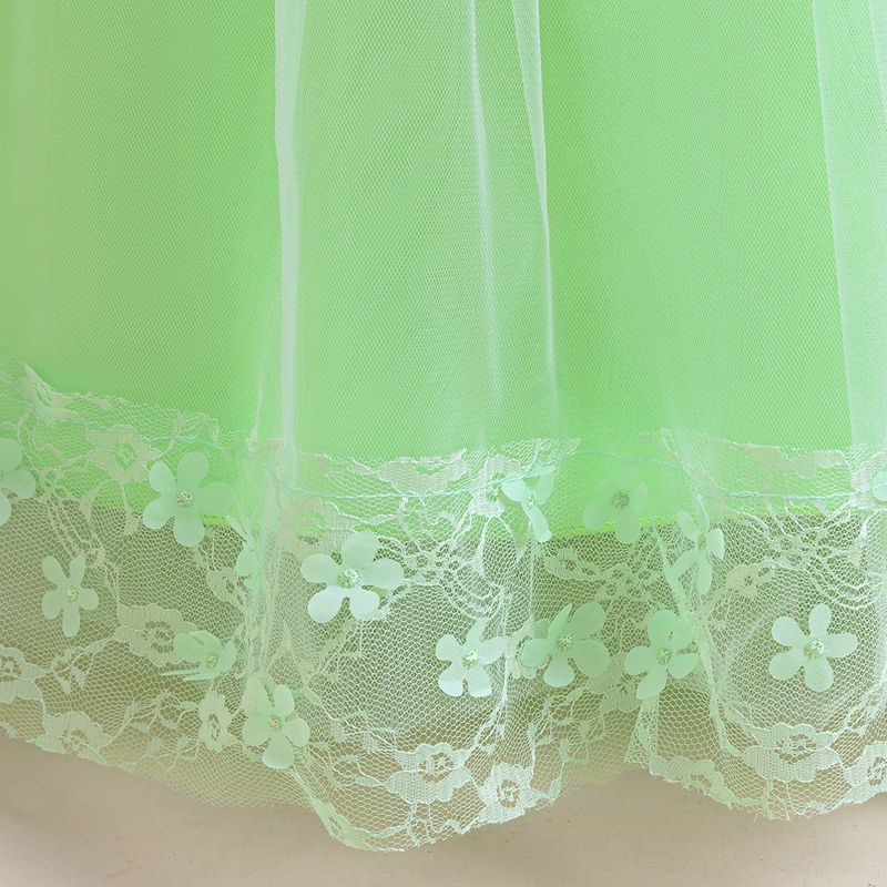 Kinderkleidung Langarm Applique Prinzessin Kleid Blumenmädchen Kleid Performance Rock_voghion.com