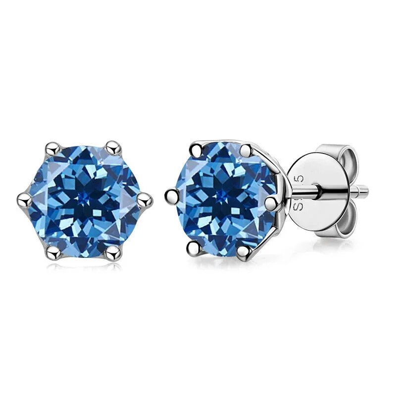 Tancise Real 1 CT D -väriset moissanite-nappikorvakorut naisille Laadukkaat Sterg Sier Sparkg -hääkorut_voghion.com