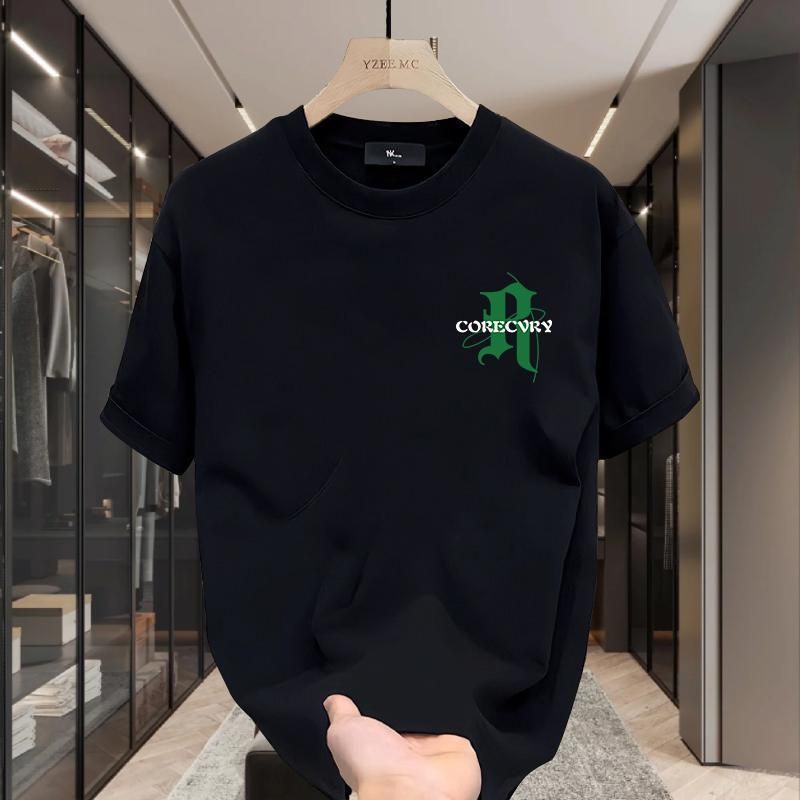 High quality trendy ins personalized printed short sleeved T-shirt for men's 2024 spring/summer loose and_voghion.com