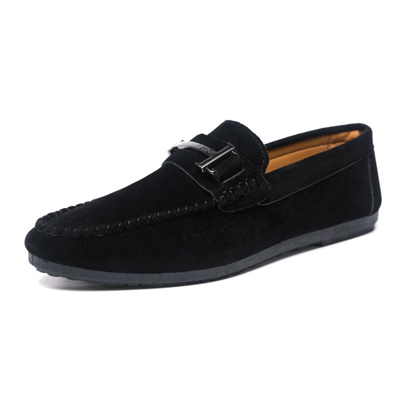 Lefu Single Low Top Round Head Lazy Uomo 2025 Comode Scarpe in Pelle Fatte a Mano, Suola Morbida, Casual One Step Kick_voghion.com