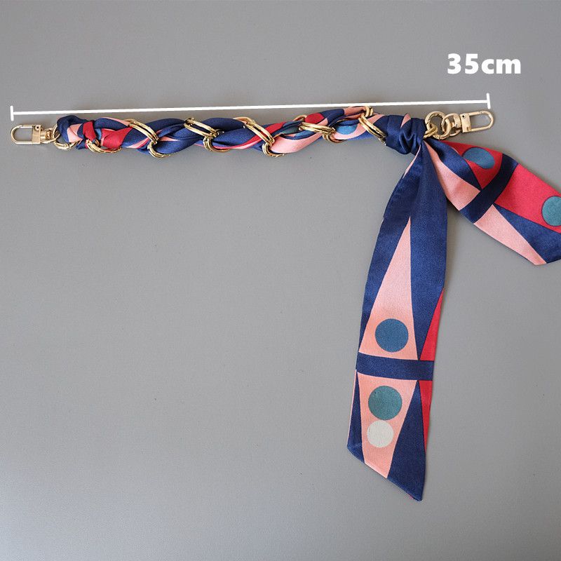 Fashion Socialite Style Versatile Silk Scarf Spring Summer Handbag Strap Bag Accessories Handheld Short Chain_voghion.com