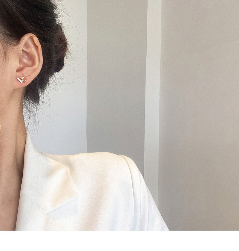 VENUS Sterling Sier Geometrische Driehoek Windmolen Oorbellen Vrouwen Eenvoudige Mode Bruiloft Sieraden Gif_voghion.com