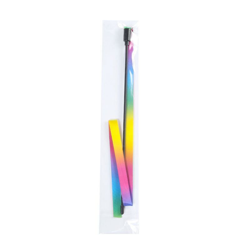 Double-Sided Rainbow Ribbon Toy Dog Internet Celebrity Cat Teaser Wand Boredom Reliever_voghion.com