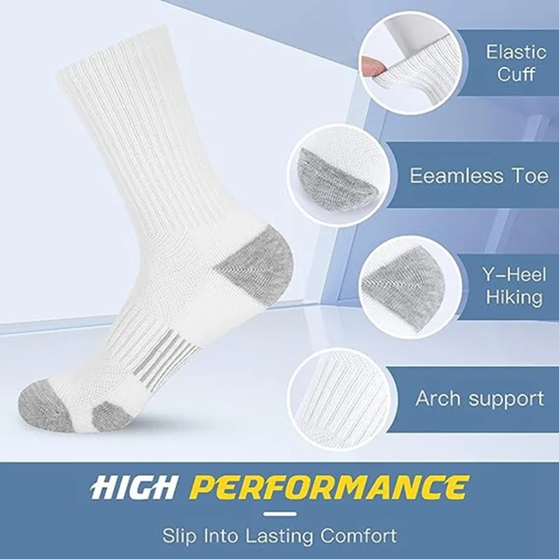 6 pares de calcetines de fútbol de gran tamaño para gimnasio al aire libre, cómodos y suaves de alta calidad para hombre, nuevo estilo_voghion.com