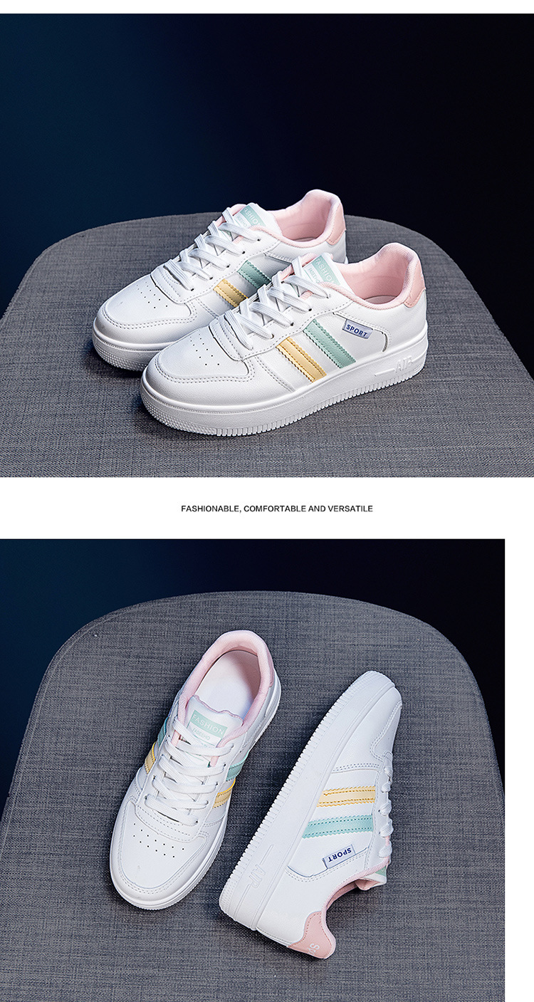 2023 Nei Fréijoers kleng wäiss Fraen déck Sohle Student Papp Casual Sports INS Trendy Boardschuhe_voghion.com