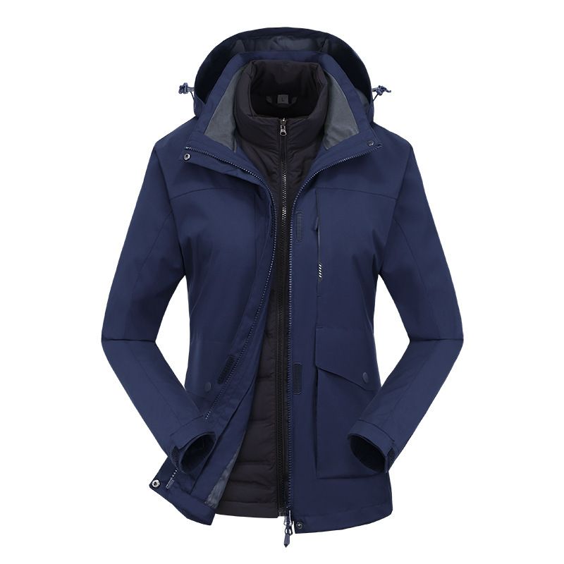 Piumino staccabile 3 in 1 con fodera interna, marchio alla moda per l'outdoor, impermeabile e antivento, cappotto autunnale e invernale, YK_voghion.com