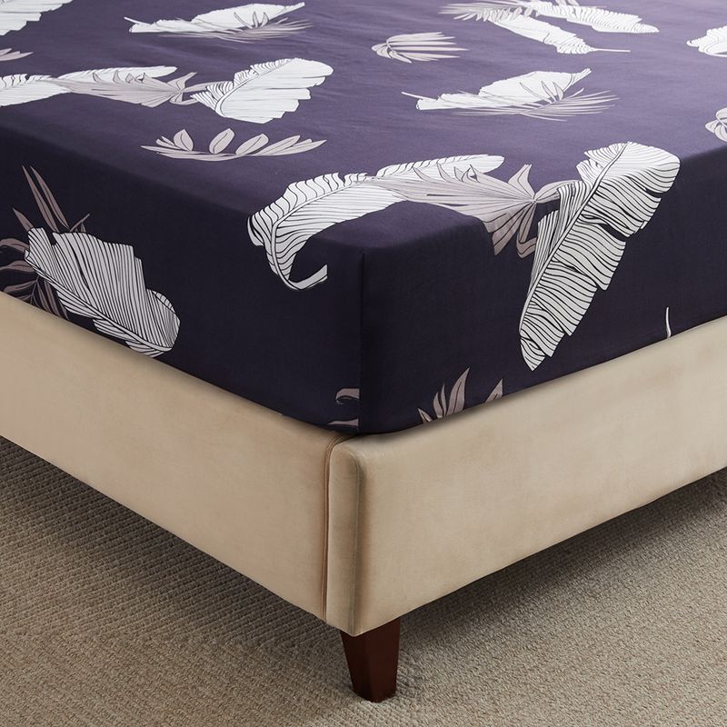 Feather Bohemian Mattress Cover Polyester Skin Friendly Bed Fitted Sheet Mattress Protector Fitted Sheet_voghion.com