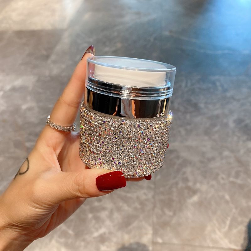 50 ml Airless pompfles voor crèmes en serums – luxe navulbare cosmetische container met diamantaccent (lekvrij, reisvriendelijk)_voghion.com
