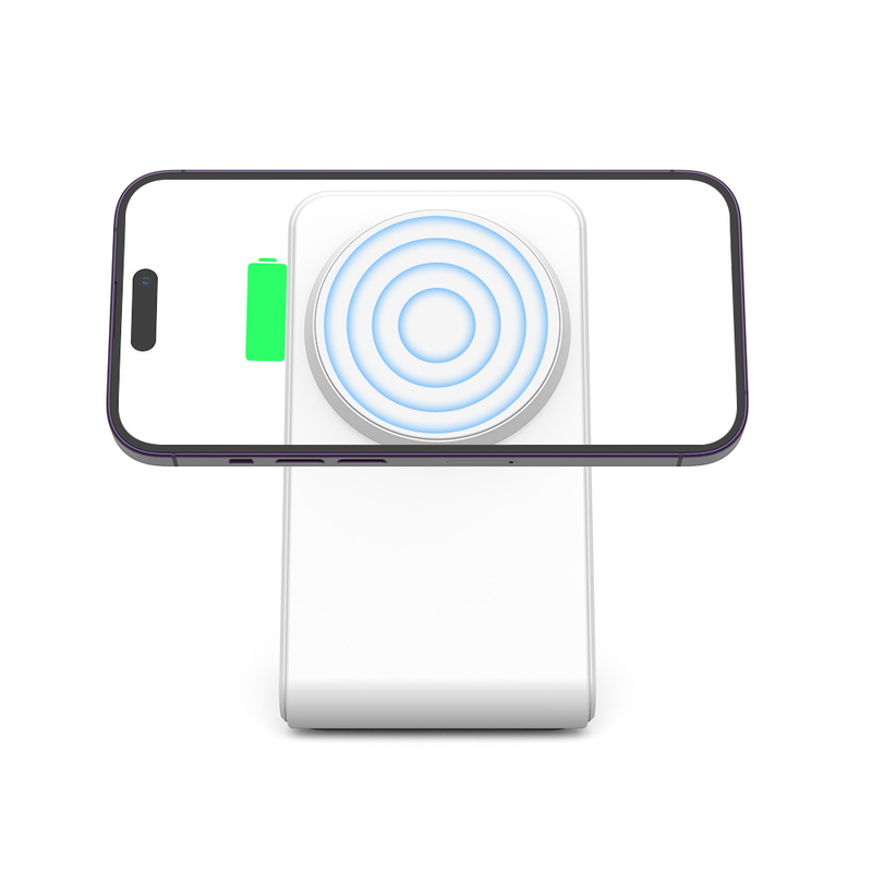Kettő az egyben mágneses vezeték nélküli töltő függőleges állvány Apple mágneses mobiltelefonhoz 15W gyors vezeték nélküli töltéshez_voghion.com