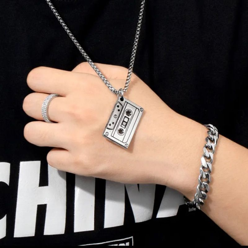 Herren- und Damen-Modeschmuck, Punk-Retro-Rock, kreativer Musikband-Halskettenanhänger_voghion.com