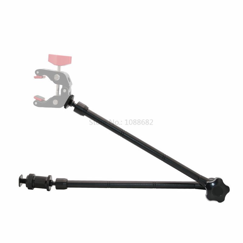 20 tuuman nivellettävä kitkavarsi jalustalle, ruuvi DSLR-kameralaitteistoon, LCD-DV-näyttöön, LED-valoon, mikrofoniin, DJI Osmoon_voghion.com