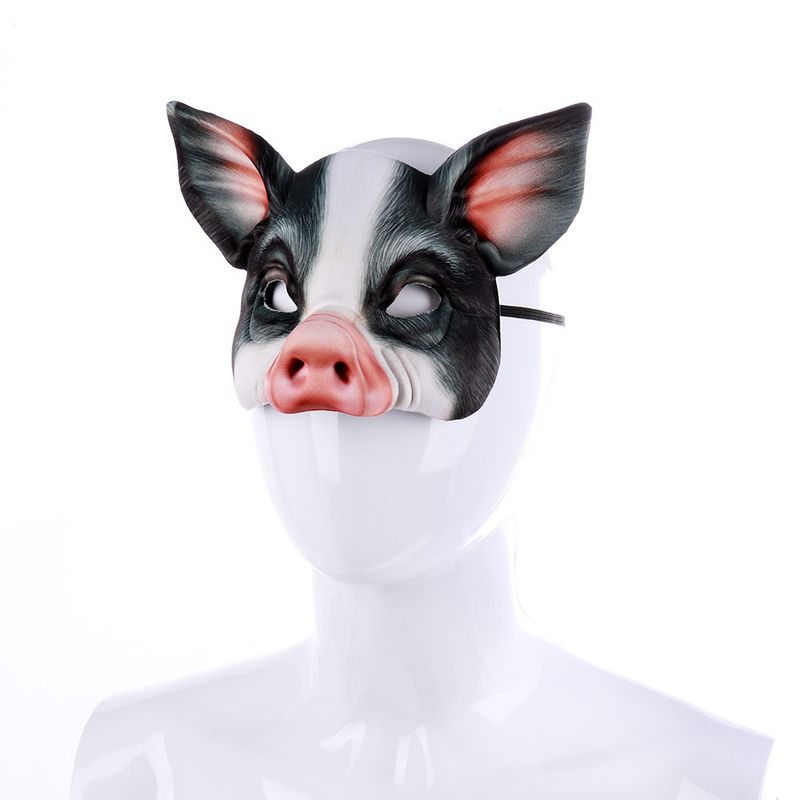 Halbgesichtsmaske für Halloween, Karneval, Party, Tanz, Verkleidung, lustige Tierschweinmaske_voghion.com
